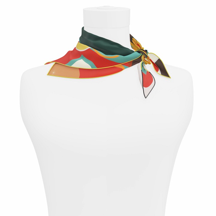 "Les ombrelles" square 45 scarf