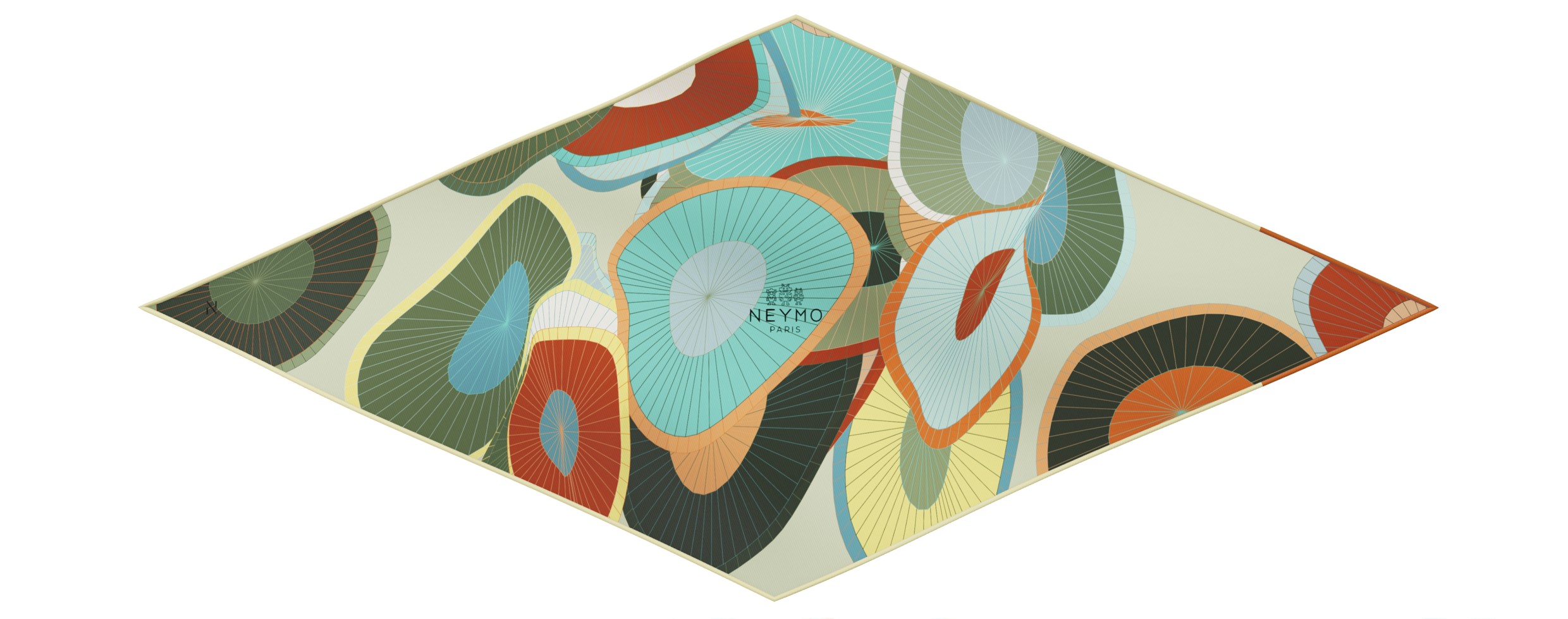 "Les ombrelles" dart 80 scarf