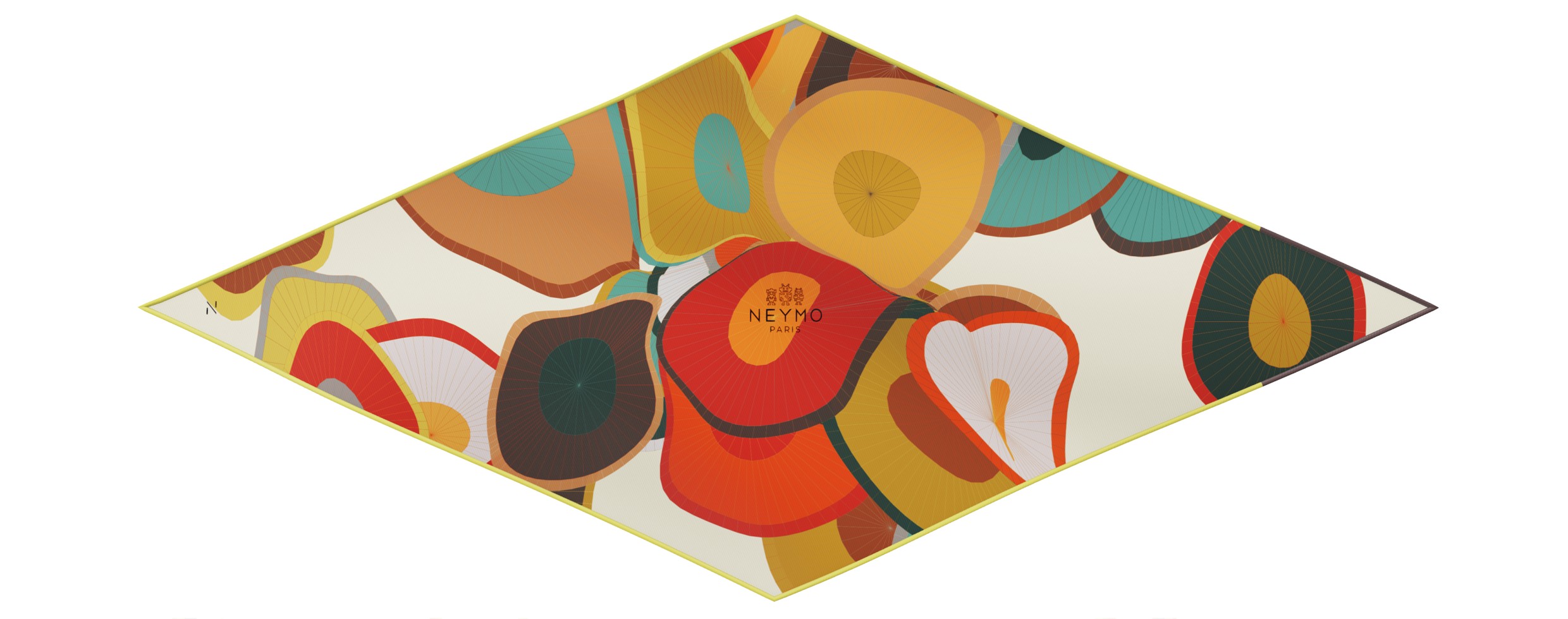 "Les ombrelles" dart 80 scarf