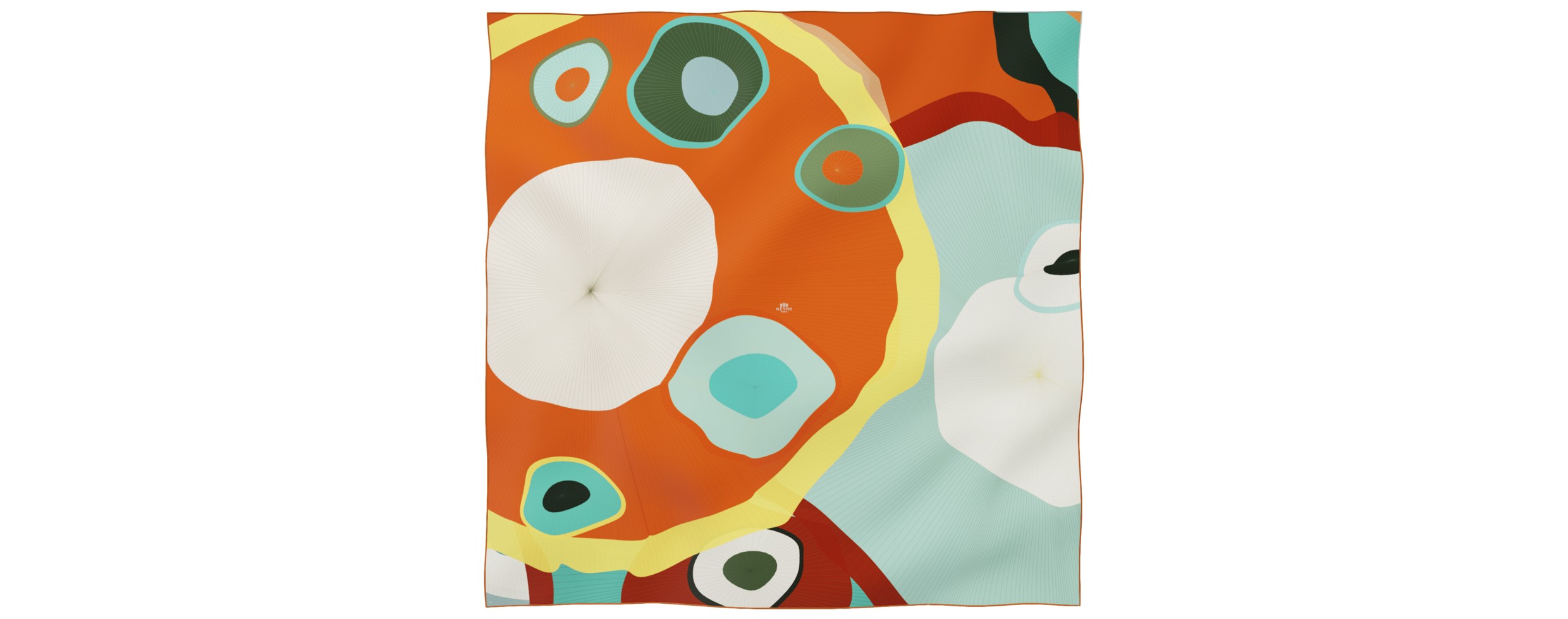 "Les ombrelles" giant square 130 scarf