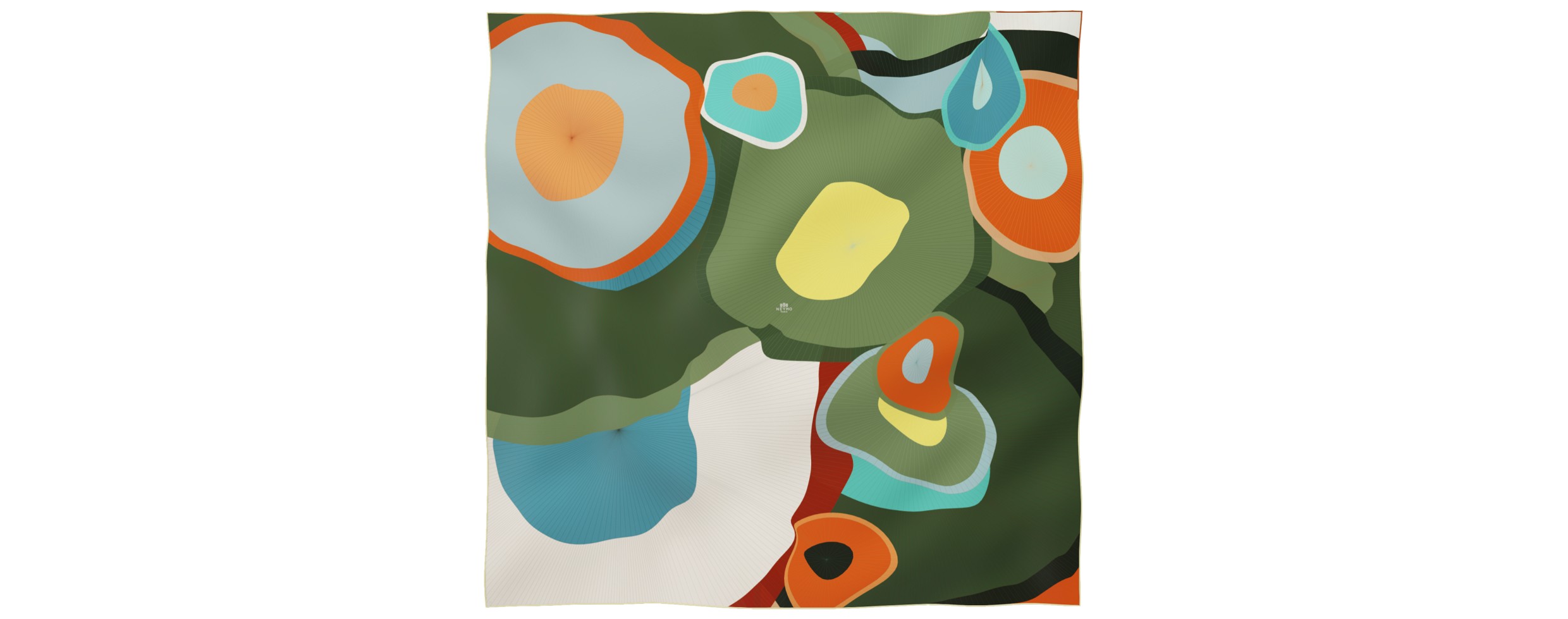 "Les ombrelles" giant square 130 scarf