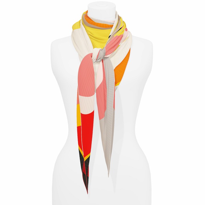 "Les ombrelles" giant square 130 scarf