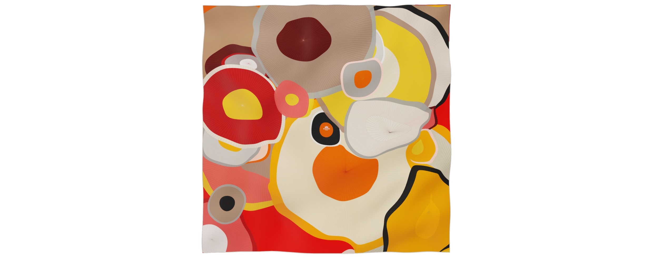 "Les ombrelles" giant square 130 scarf