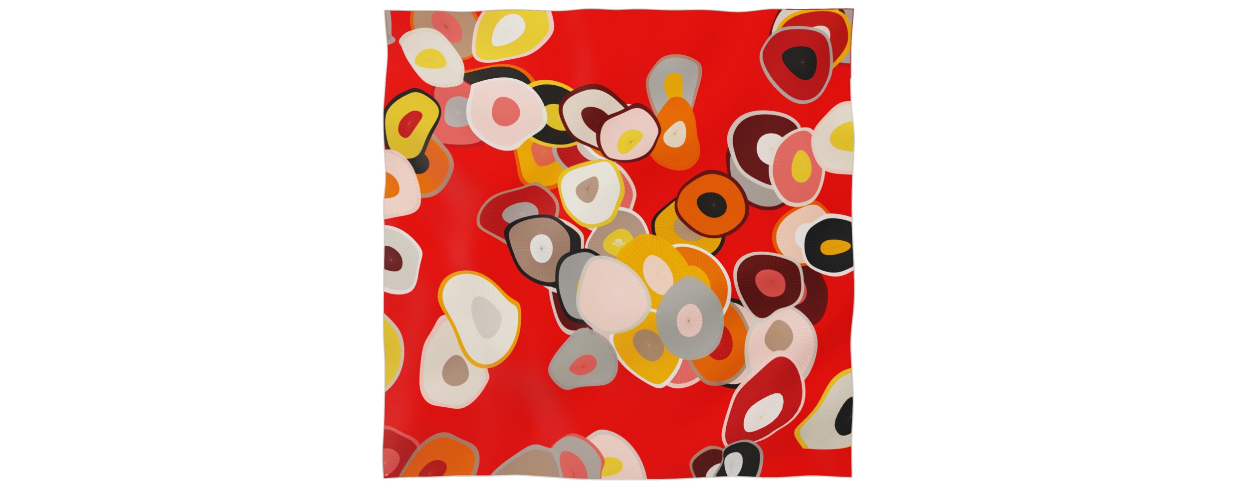 "Les ombrelles" giant square 130 scarf