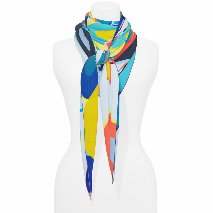 "Les ombrelles" giant square 130 scarf