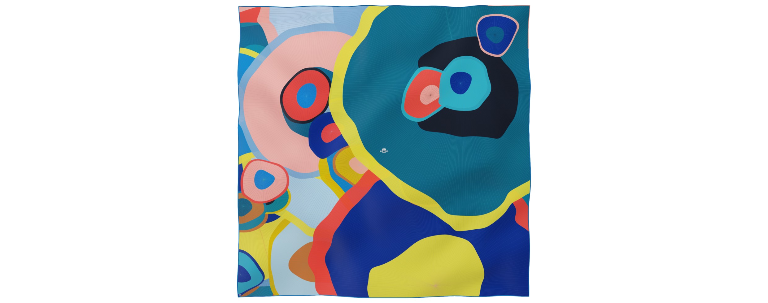 "Les ombrelles" giant square 130 scarf