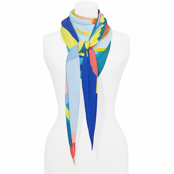"Les ombrelles" giant square 130 scarf