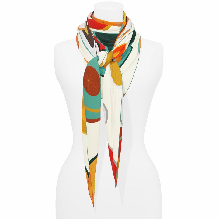 "Les ombrelles" giant square 130 scarf