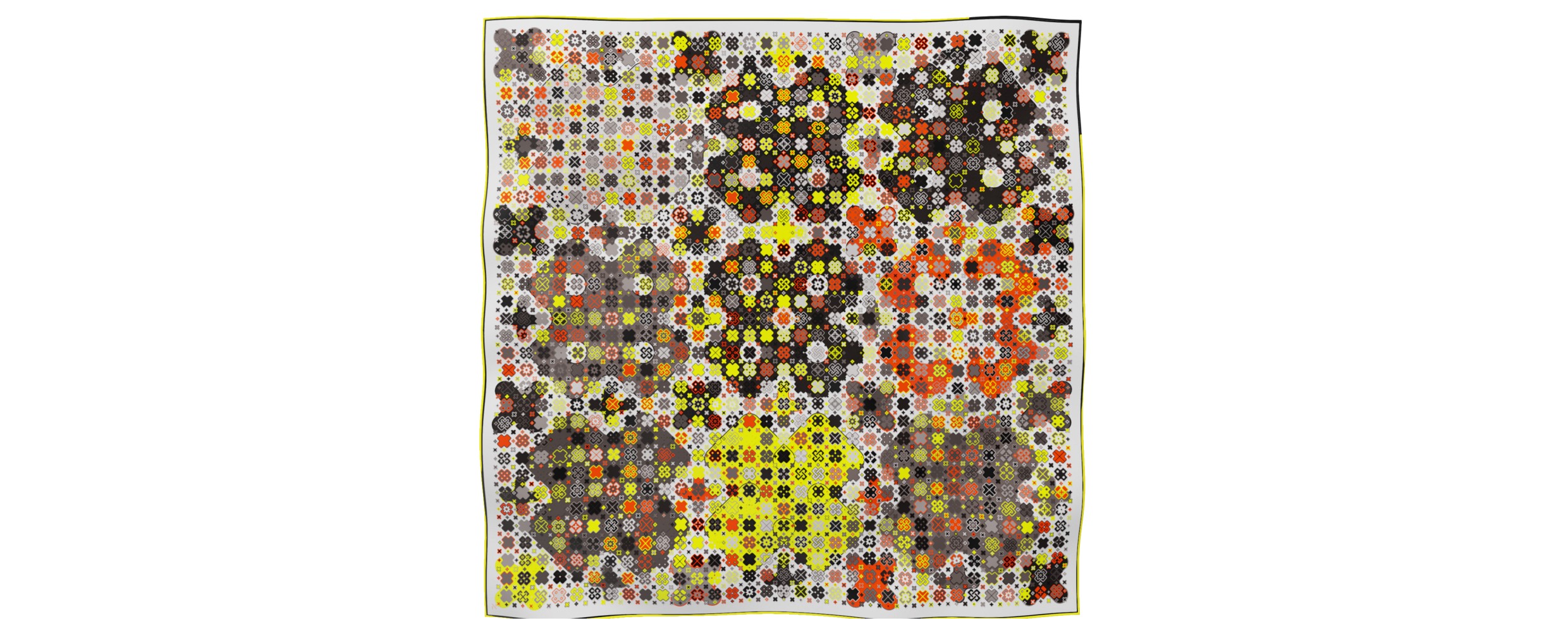 "Criss Cross" square 90 scarf