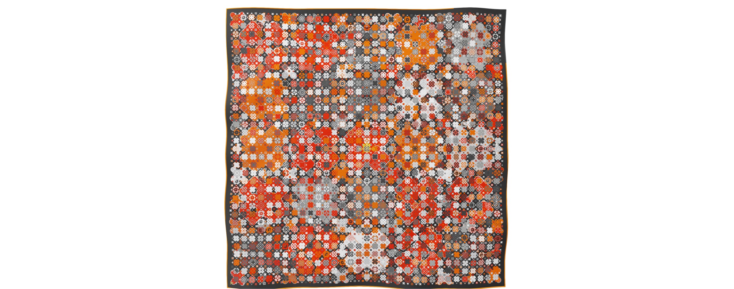 "Criss Cross" square 90 scarf