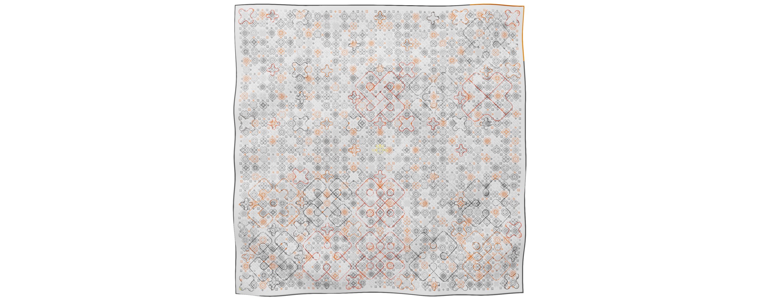 "Criss Cross" square 90 scarf