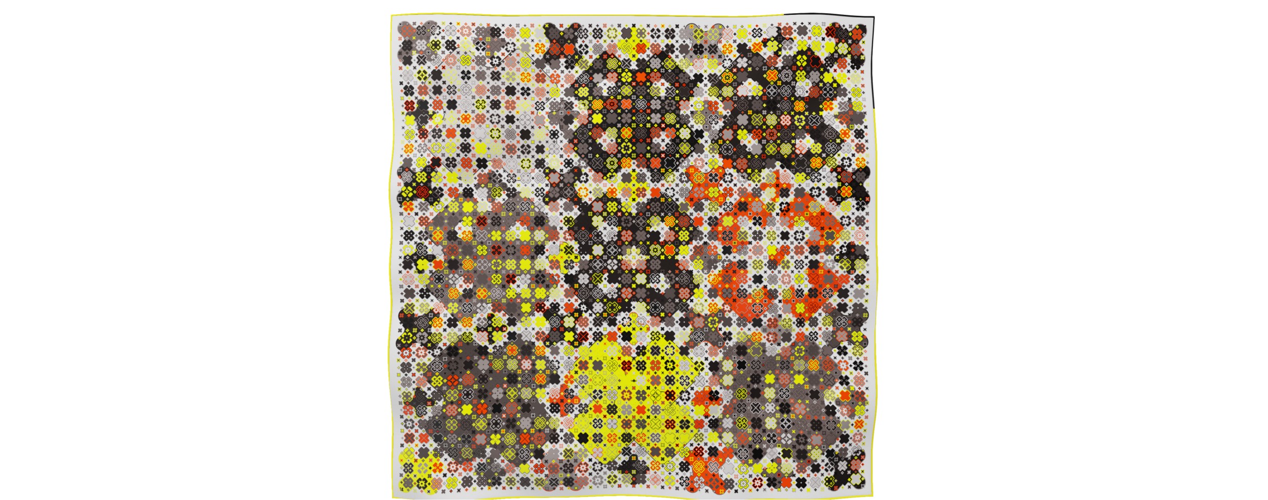 "Criss Cross" square 90 scarf