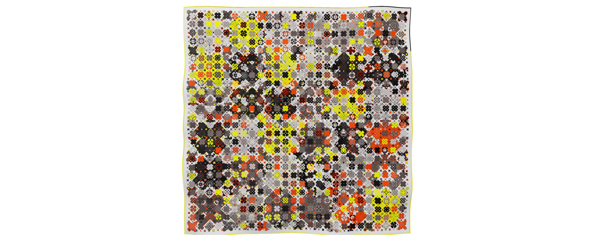 "Criss Cross" square 90 scarf