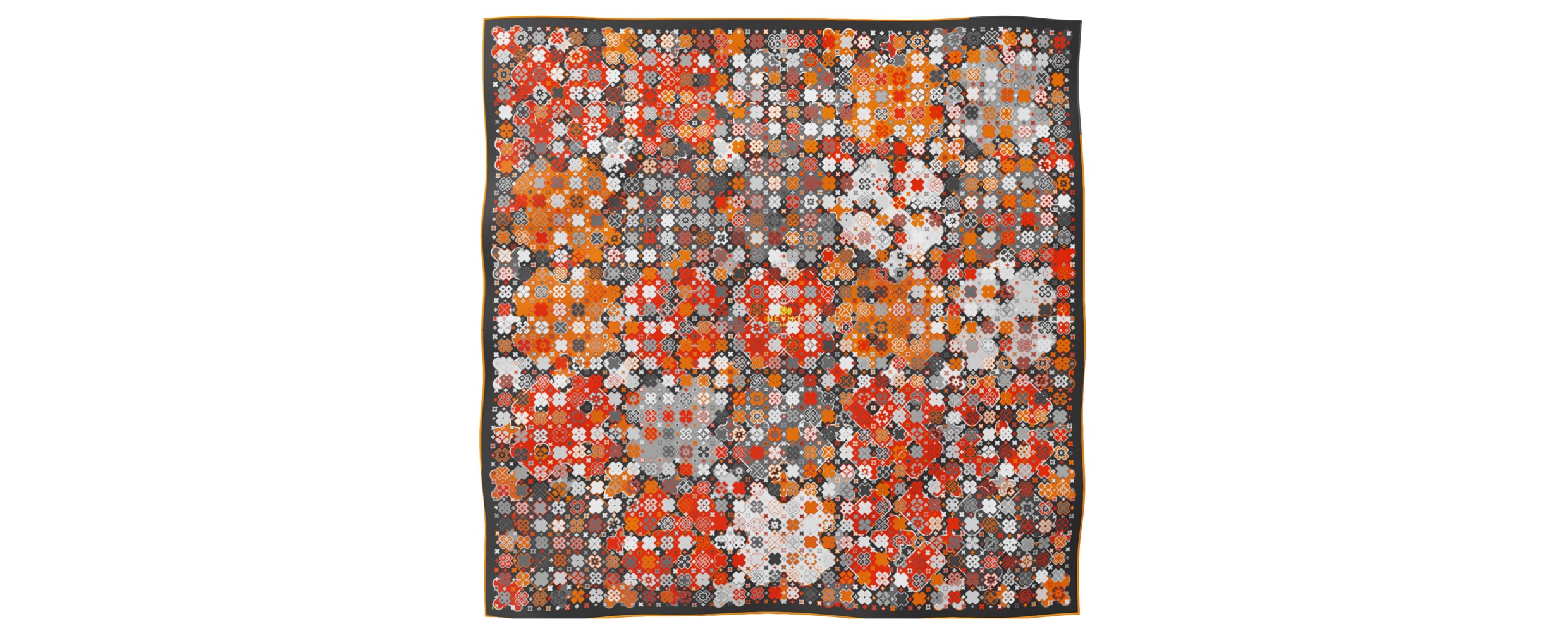 "Criss Cross" square 90 scarf