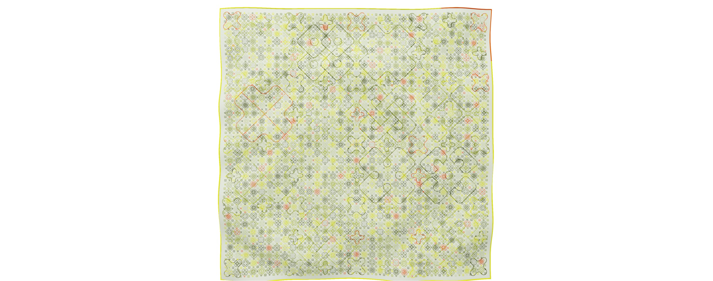 "Criss Cross" square 90 scarf