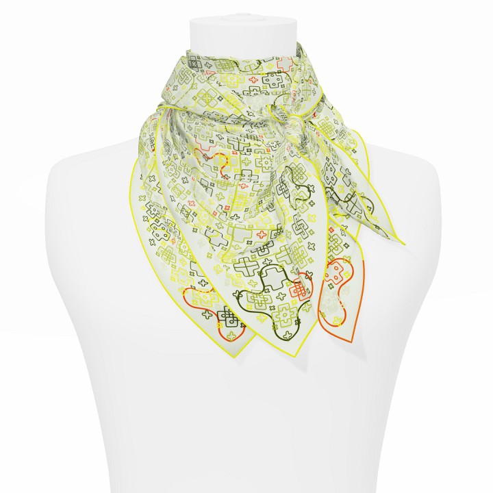 "Criss Cross" square 90 scarf