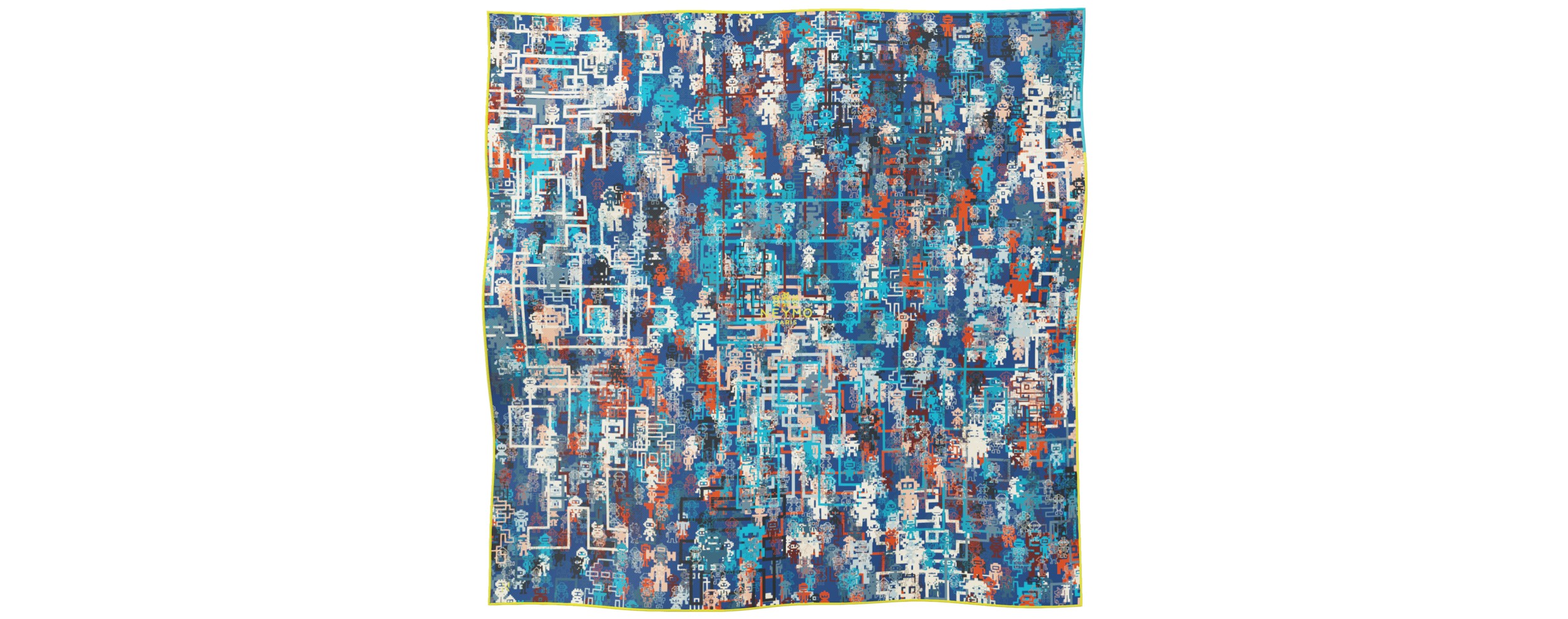 "Silk-Bots" square 70 scarf
