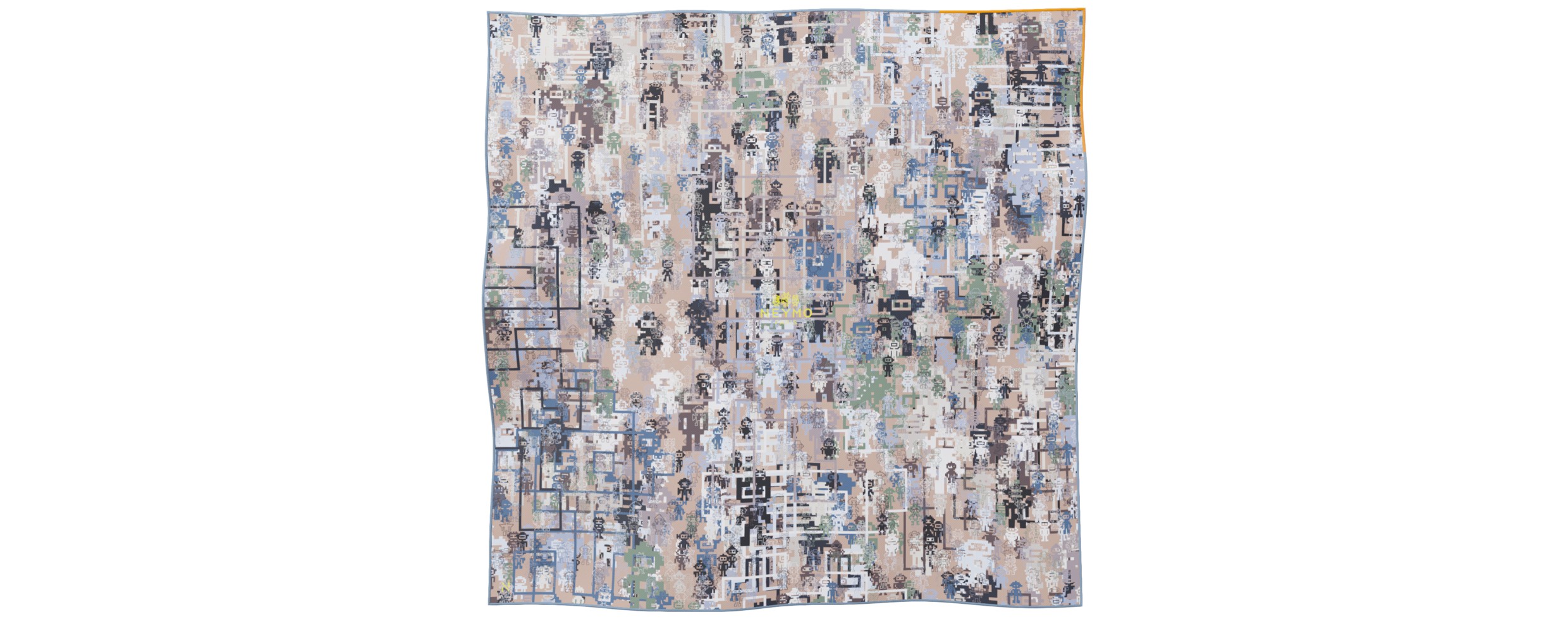 "Silk-Bots" square 70 scarf