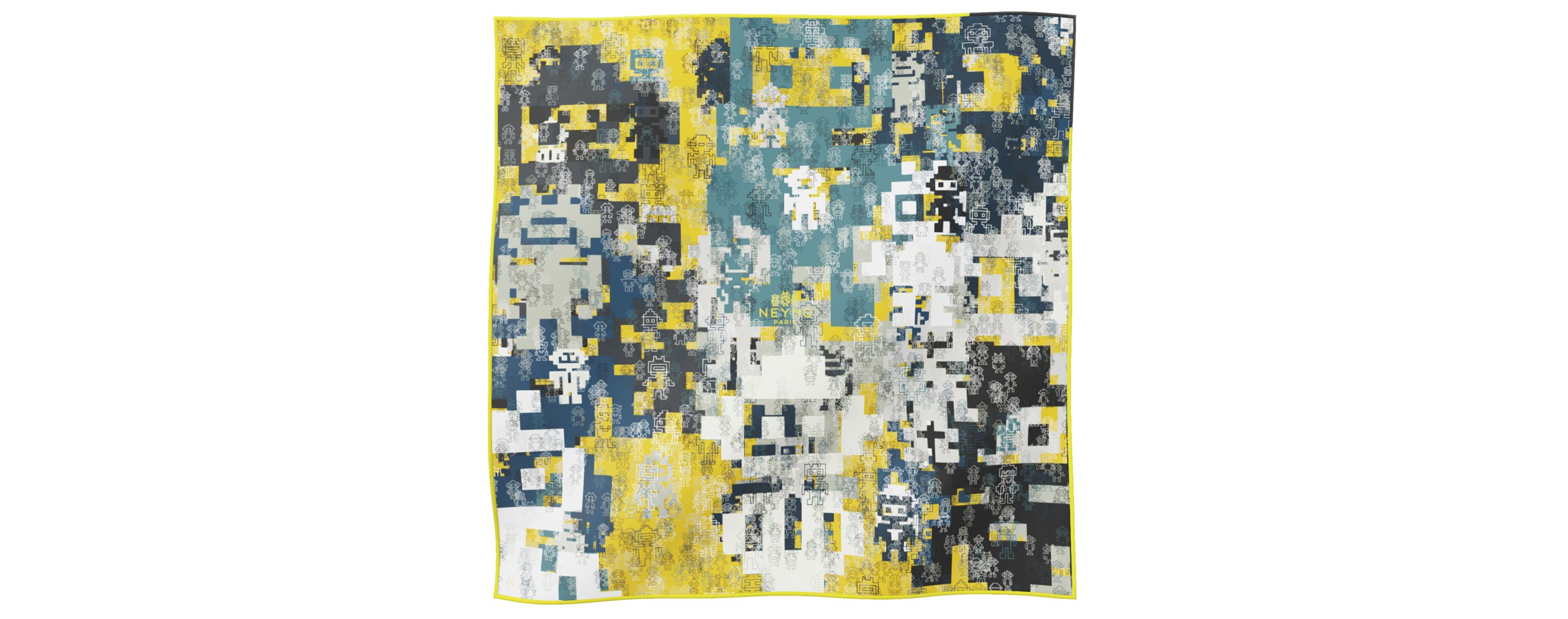 "Silk-Bots" square 45 scarf