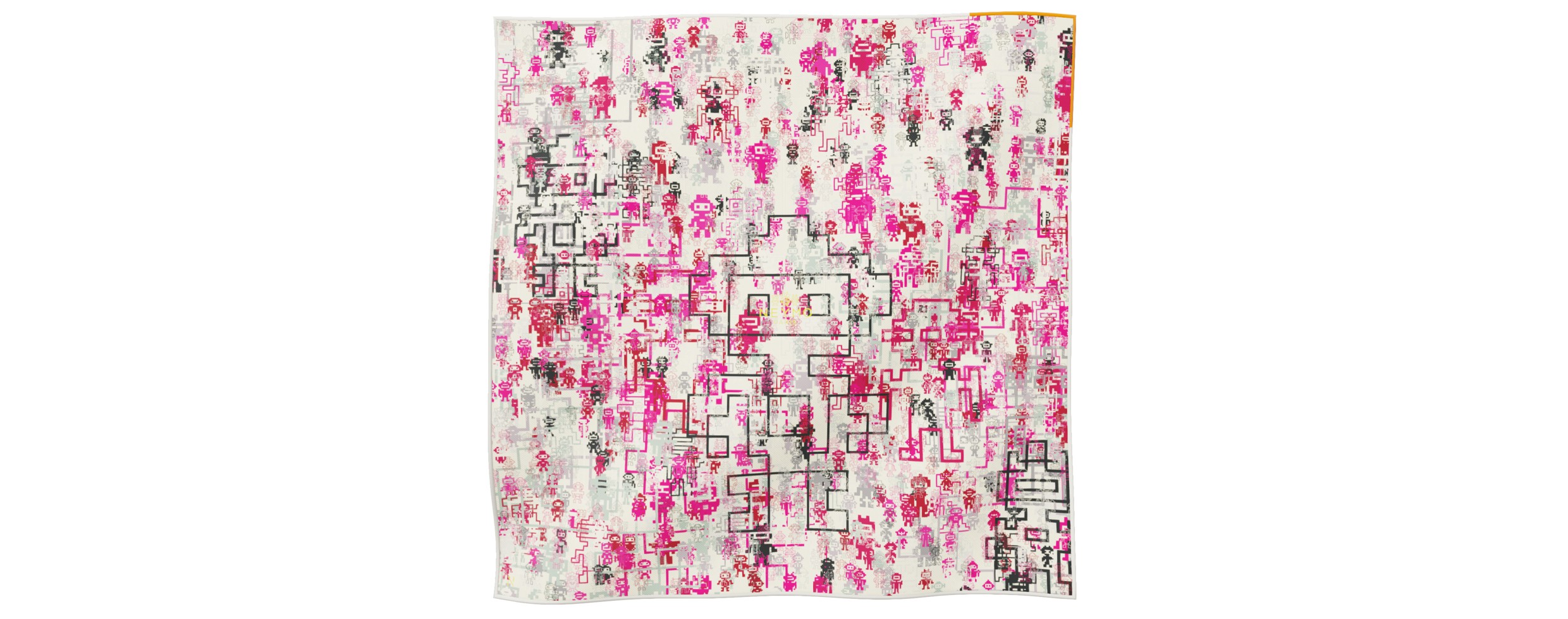 "Silk-Bots" square 45 scarf