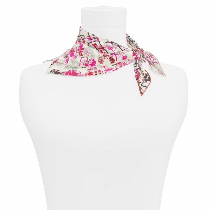 "Silk-Bots" square 45 scarf