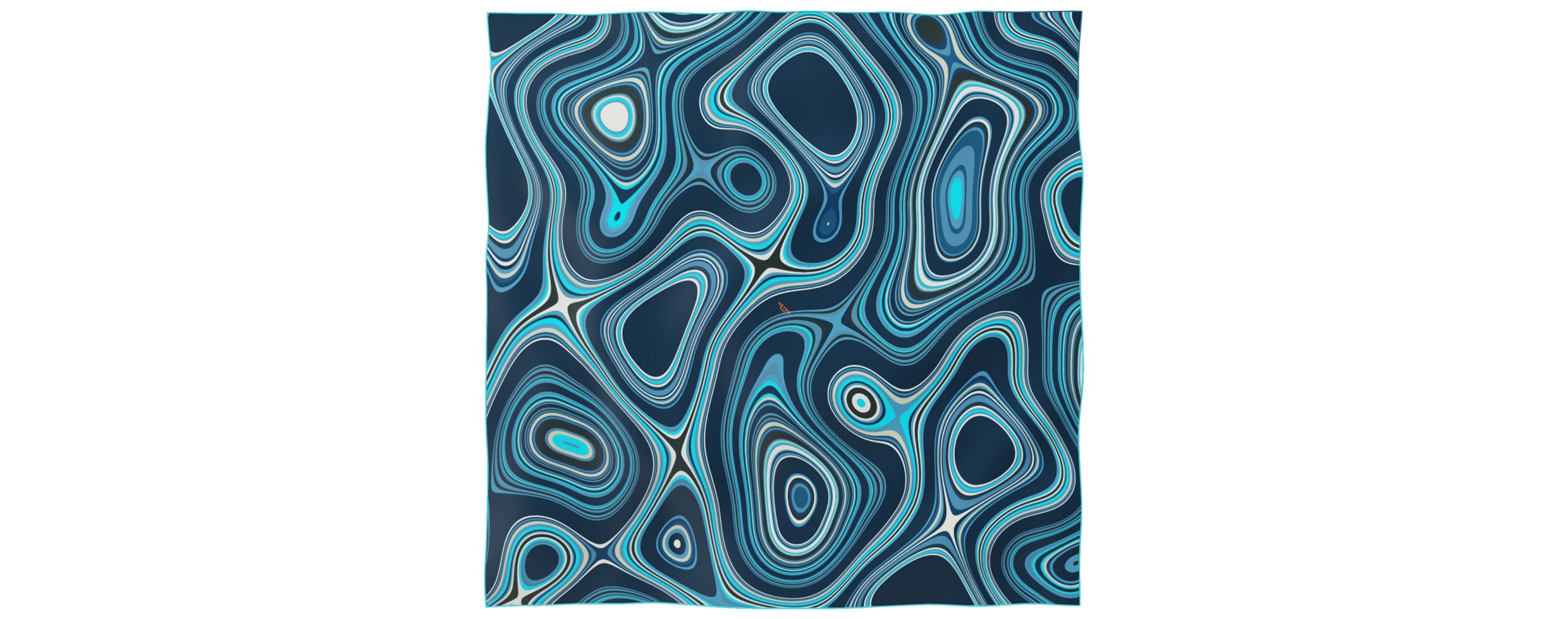 "Les vagues" giant square 130 scarf