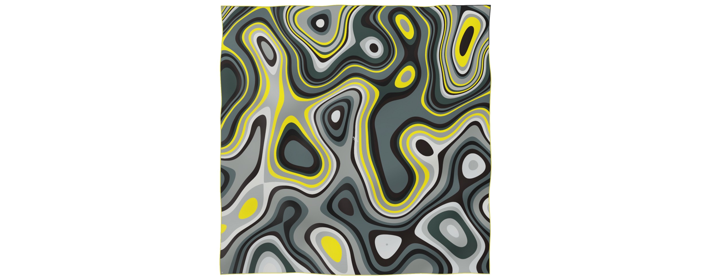 "Les vagues" giant square 130 scarf