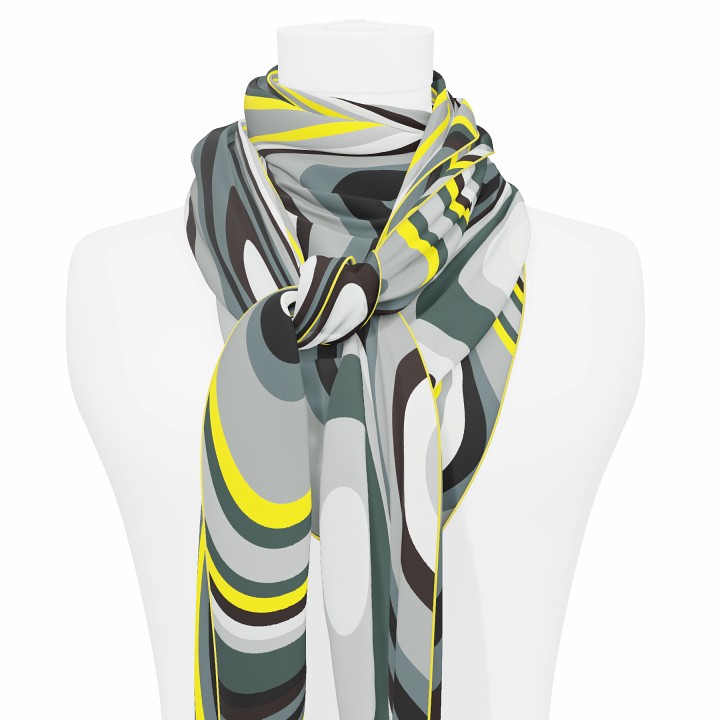 "Les vagues" giant square 130 scarf