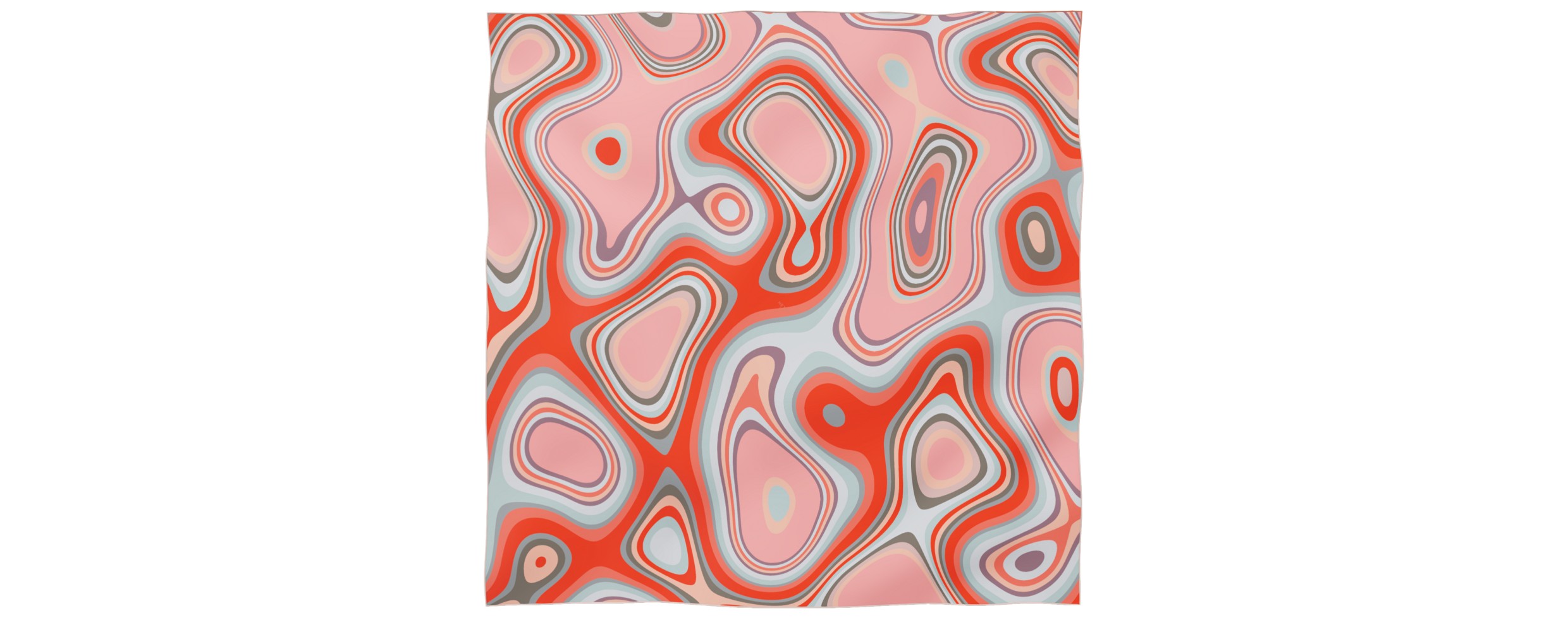 "Les vagues" giant square 130 scarf