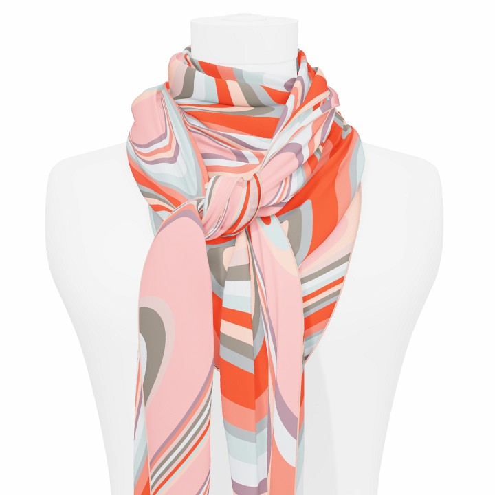 "Les vagues" giant square 130 scarf