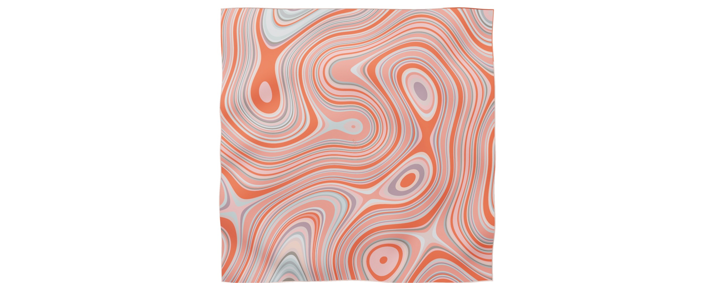 "Les vagues" square 90 scarf