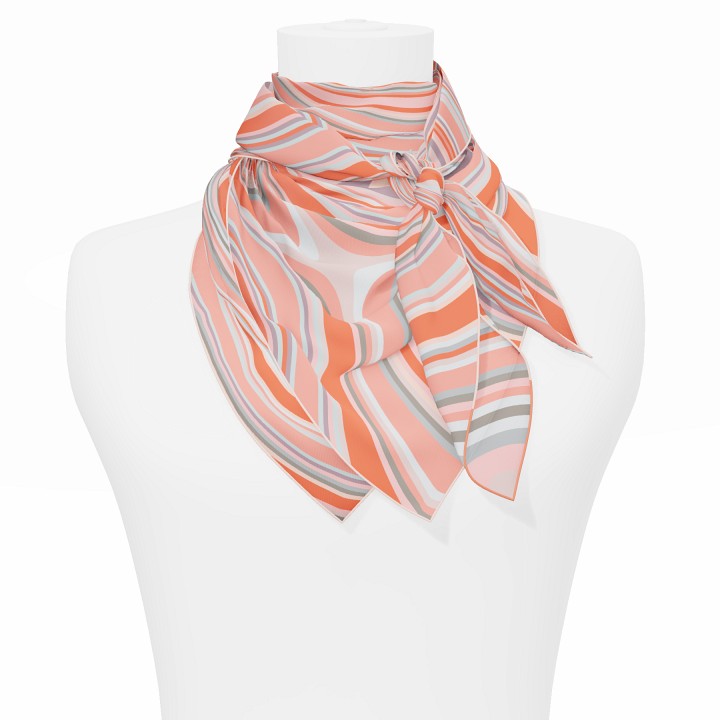"Les vagues" square 90 scarf