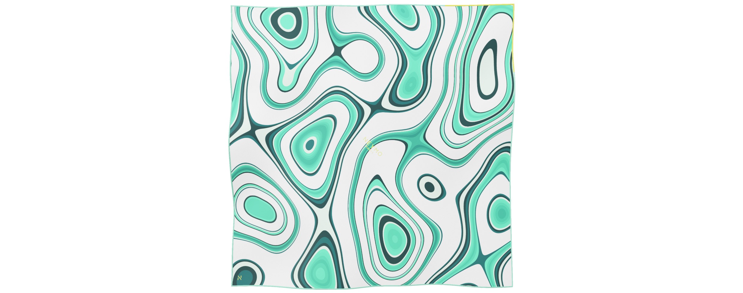 "Les vagues" square 70 scarf