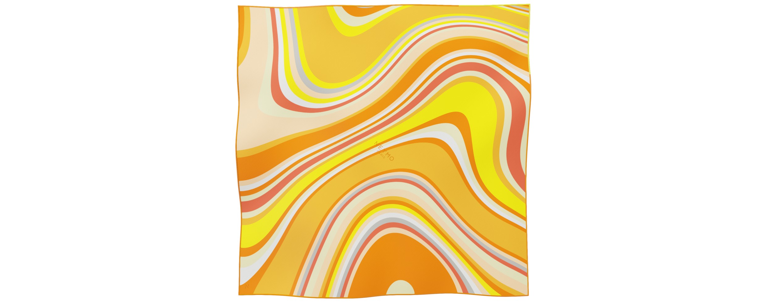 "Les vagues" square 70 scarf