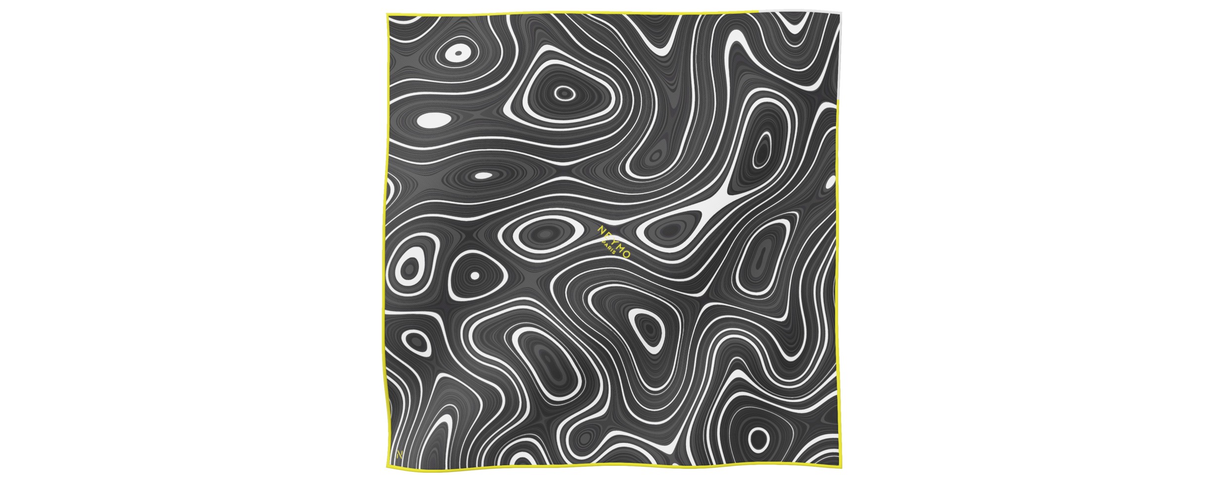 "Les vagues" square 45 scarf