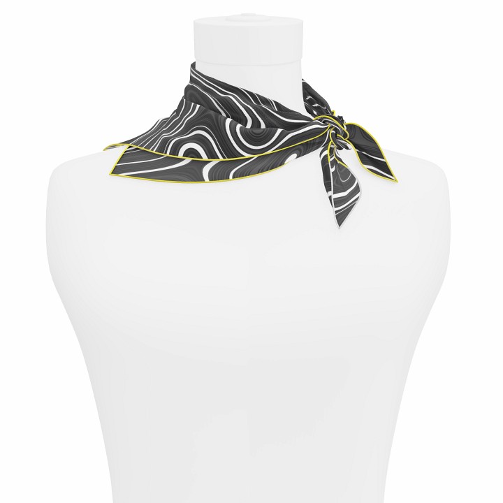"Les vagues" square 45 scarf