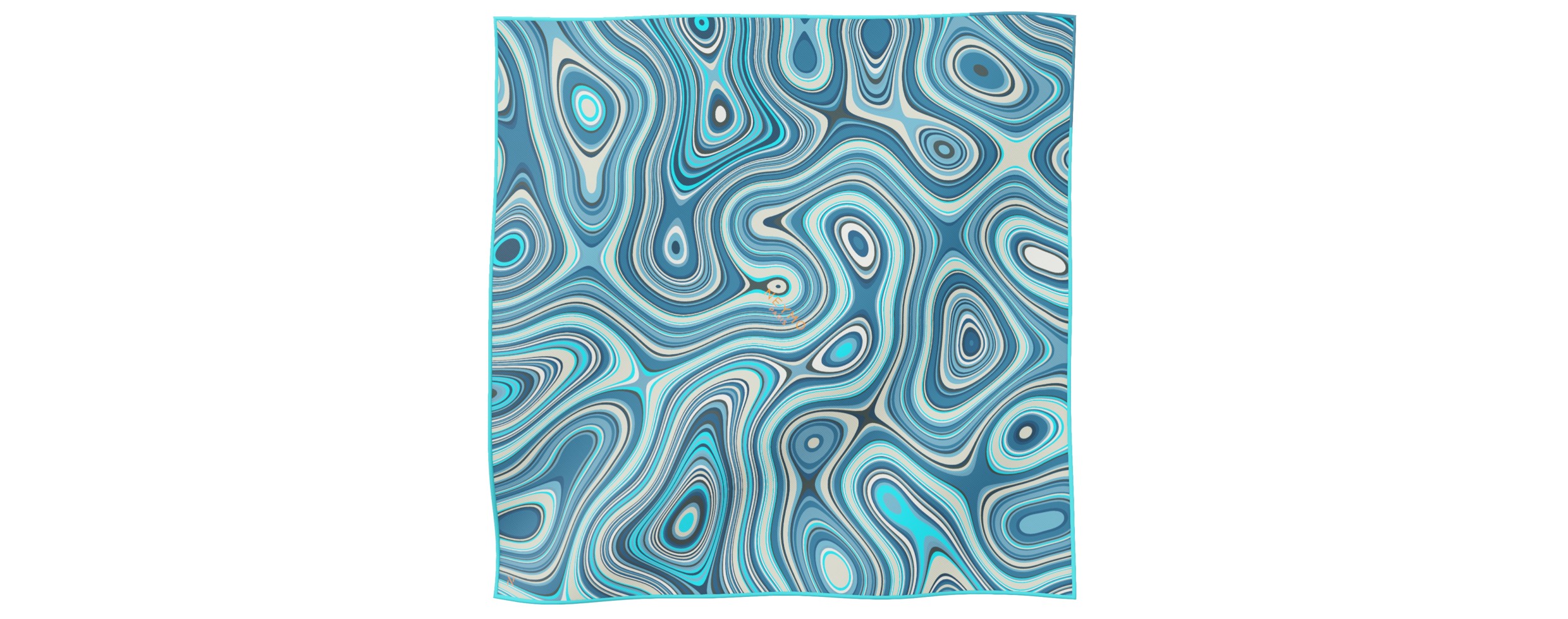 "Les vagues" square 45 scarf
