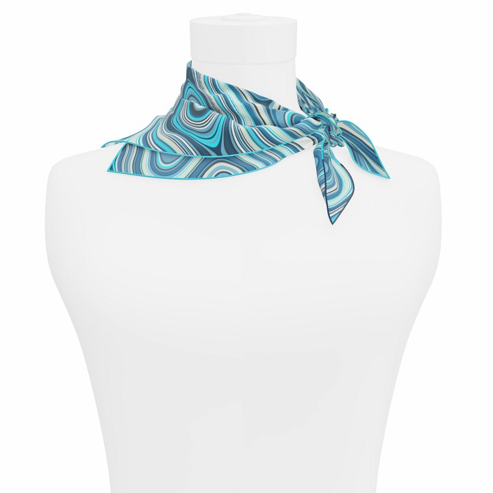 "Les vagues" square 45 scarf