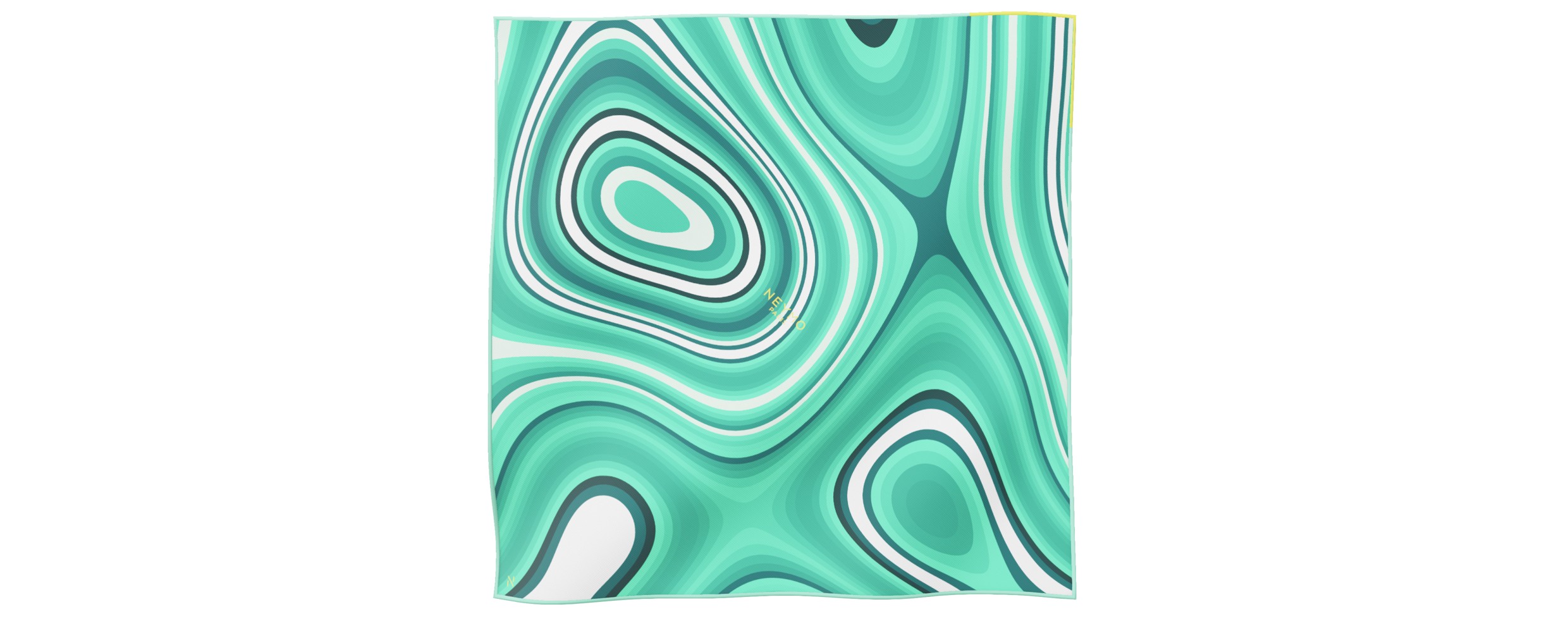 "Les vagues" square 45 scarf