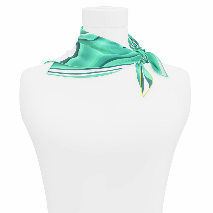 "Les vagues" square 45 scarf