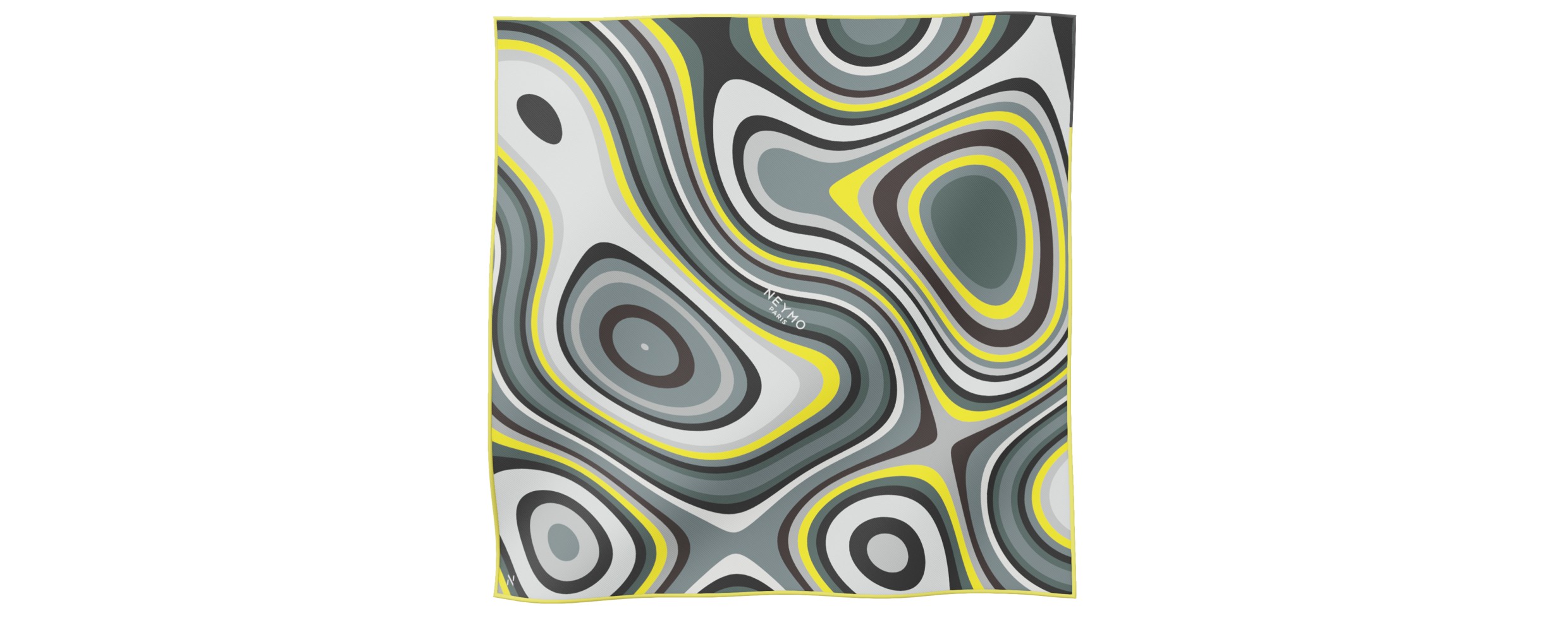 "Les vagues" square 45 scarf