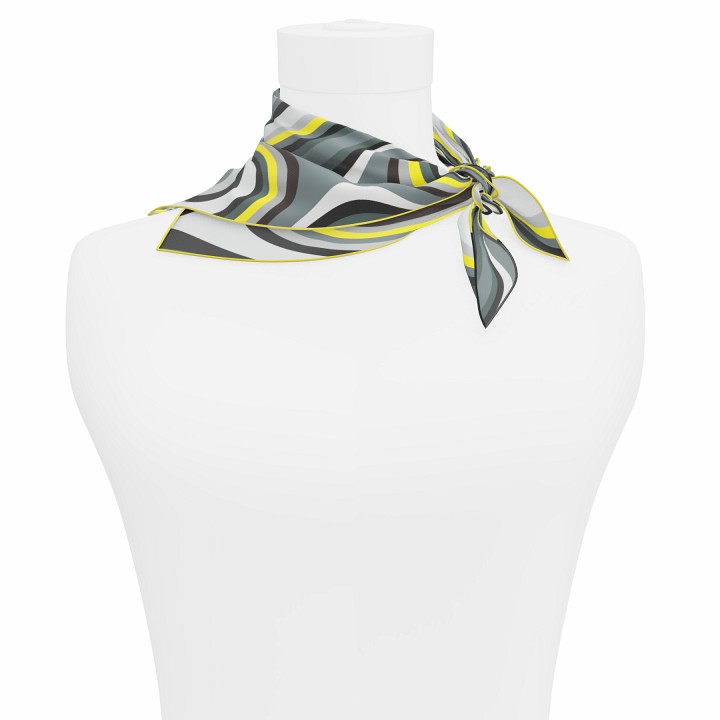 "Les vagues" square 45 scarf