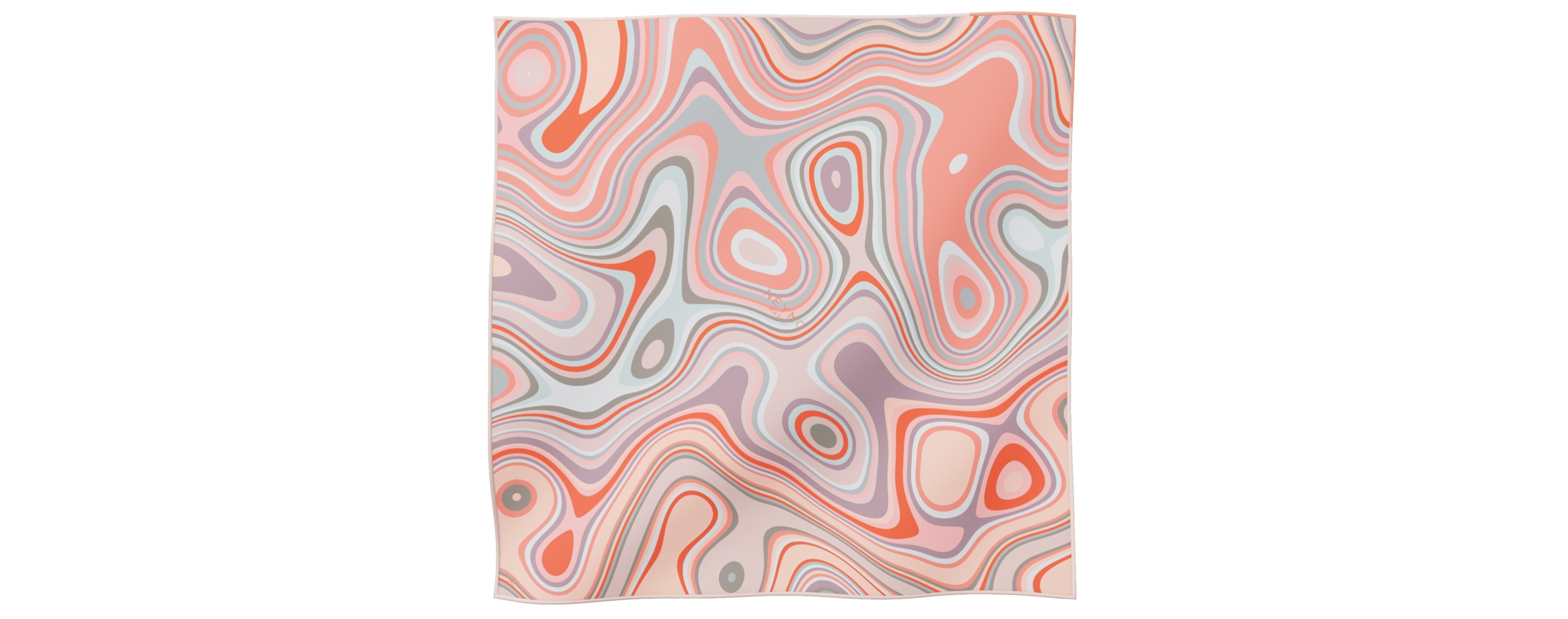 "Les vagues" square 45 scarf