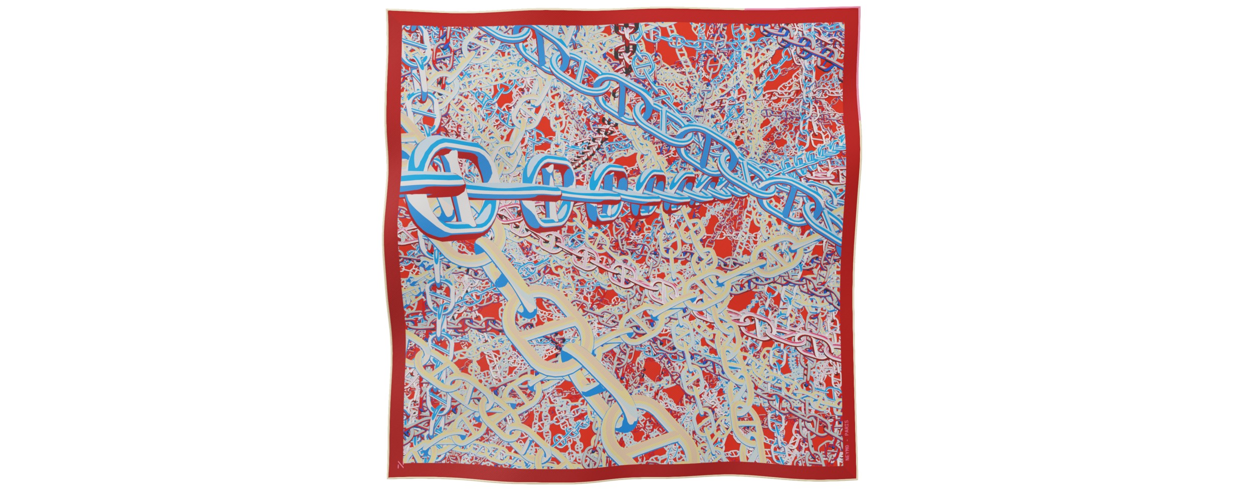 "Pop Chain" square 70 scarf