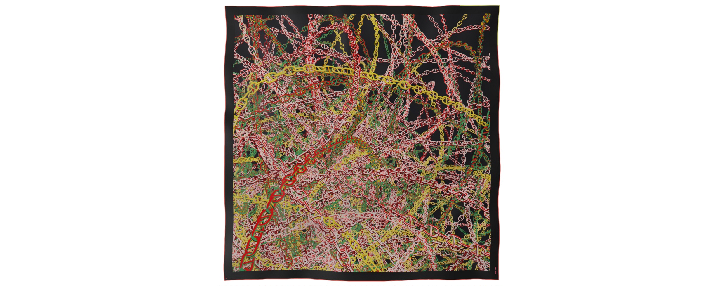 "Pop Chain" giant square 130 scarf