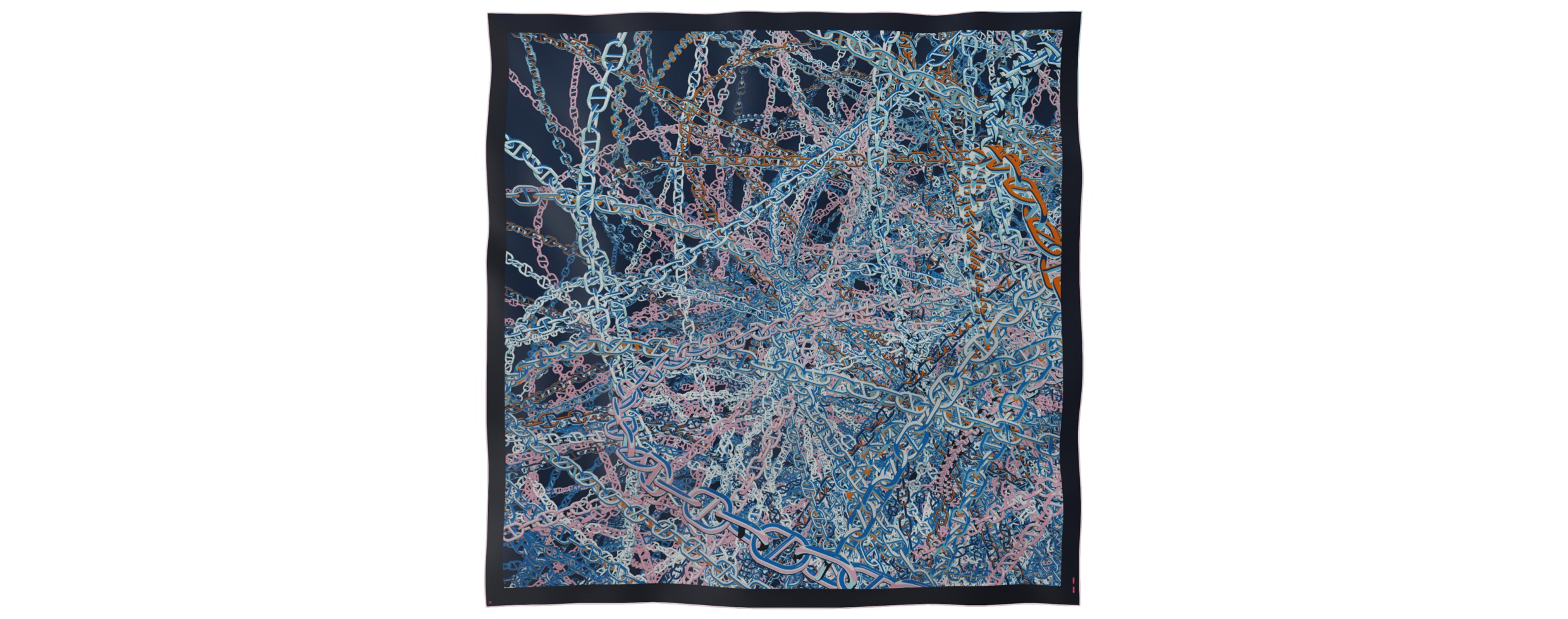 "Pop Chain" giant square 130 scarf