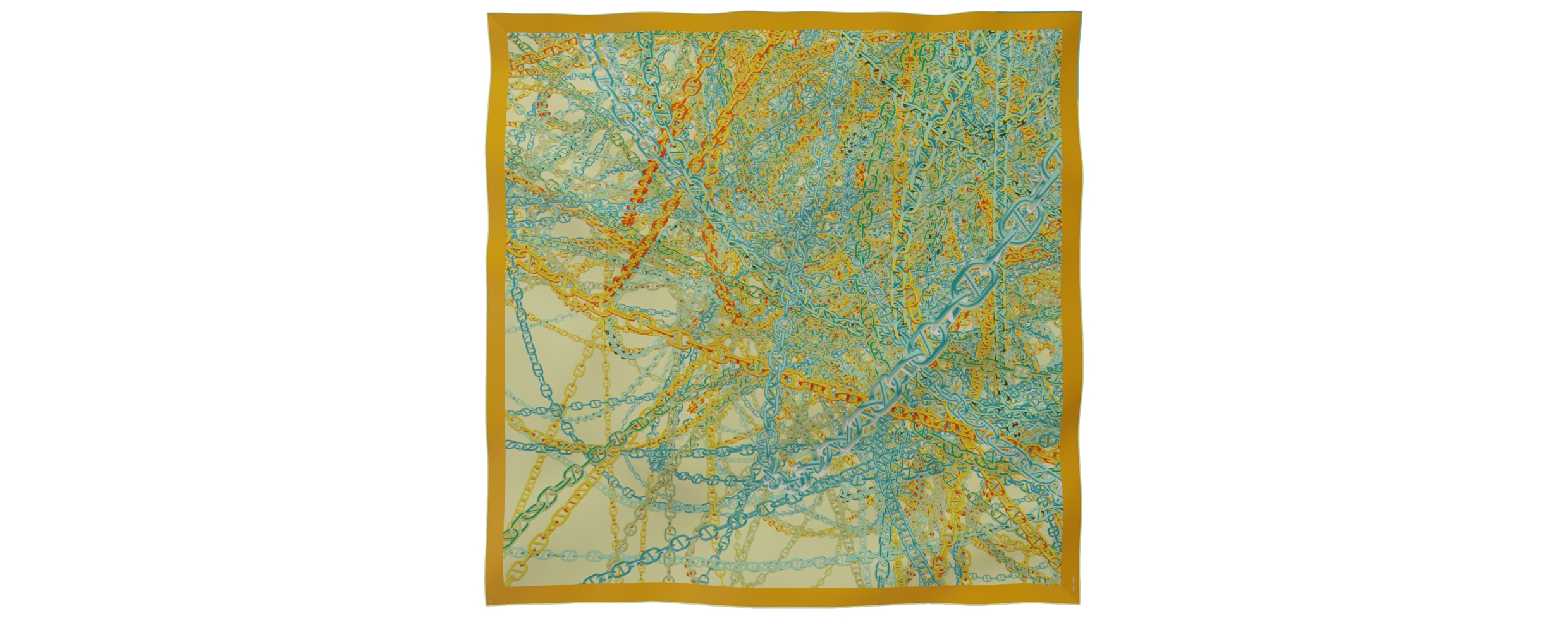 "Pop Chain" giant square 130 scarf