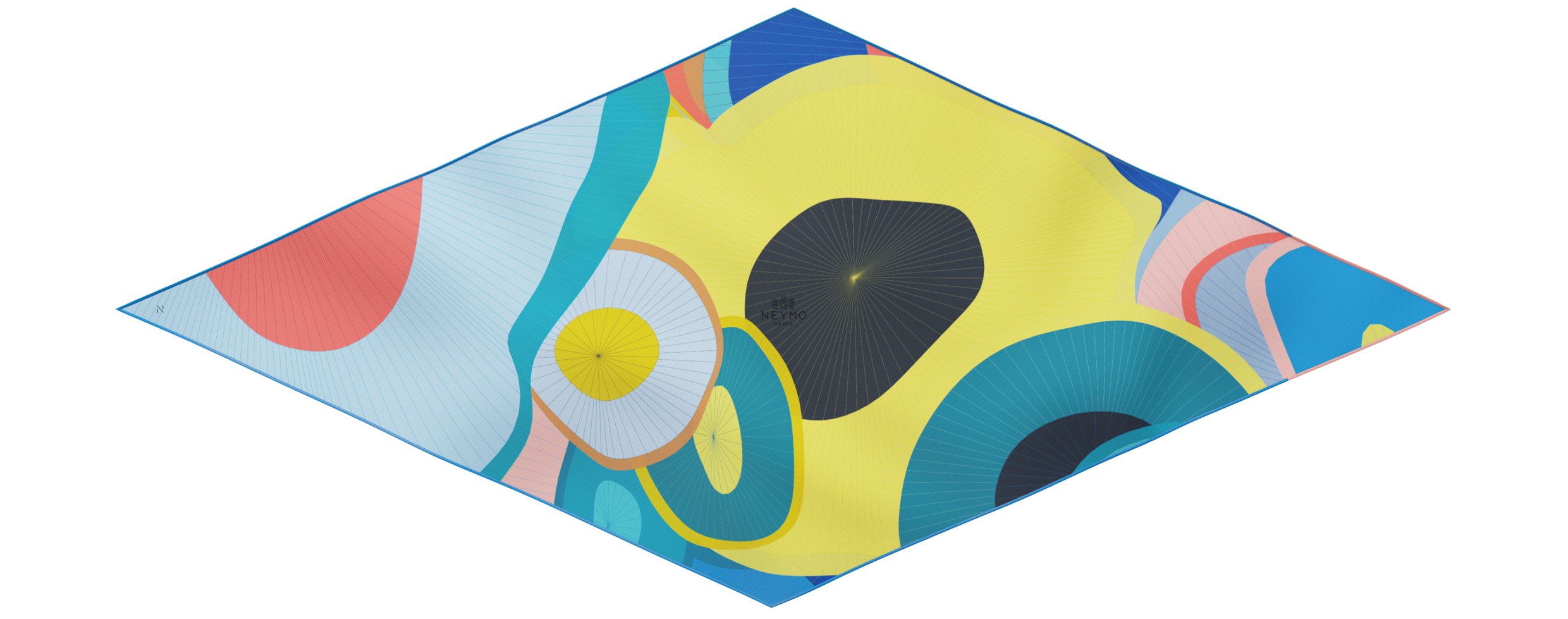 "Les ombrelles" arrow 140 scarf