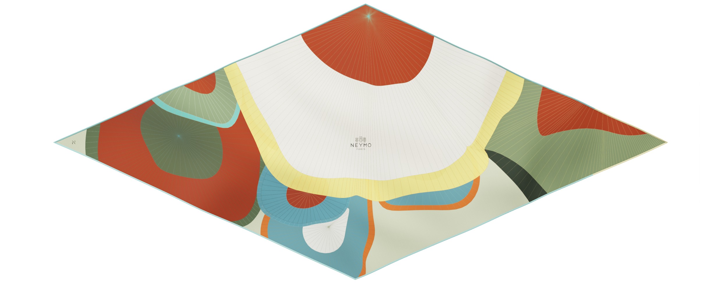 "Les ombrelles" arrow 140 scarf