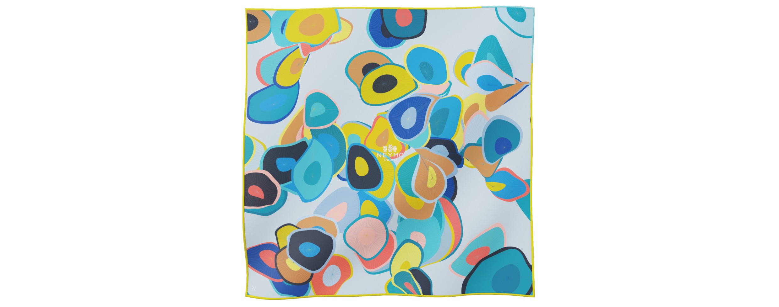 "Les ombrelles" square 45 scarf